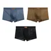 Ropa interior de malla de color liso de seda de hielo para hombre Huajielong al por mayor, boxers transpirables de cintura media para hombre, disponibles para dropshipping