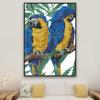 Joysunday ponto cruz dois papagaios de cabeça azul pintura decorativa pequena simples europeia kit de bordado diy atacado