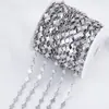 Acero Inoxidable 304 Forma de Diamante Corazón Hoja Flor Cadena Serie Geométrica DIY Tocados de Novia Accesorios para el Cabello Cadena de Borla