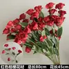 Arte Floral para Casamento Flor Vermelha Material de Fundo Decoração Ikebana Rosa Eucalipto Arranjo para Sala de Estar Interna