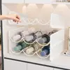 Estante para paraguas, no requiere taladro, para entrada o mesa, estante plegable para paraguas, multicapa, compartimentos con drenaje de agua, pequeño gabinete de almacenamiento
