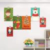 Festival de dibujos animados 10 tarjetas decorativas alegres y festivas Postal de pared Dormitorio Sala de estar Pintura decorativa para dormitorio