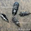 Acessórios Retro para Nail Art em Liga Metálica, Conjunto Misto Estilo Dark Punk de Caveira, Cruz, Asas, Decorações de Unha Usáveis Venda por Atacado