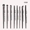 6 Brochas Negras para Sombras de Ojos con Cerdas Suaves para Difuminar, 10 Brochas de Punta Fina para Delineador de Ojos, y un Set de Brochas para Detalles de Ojos