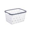 Cesta de almacenamiento rectangular de cuero con forma de hexágono, cesta de almacenamiento de fábrica hueca de plástico PP multicolor, cesta pequeña para escritorio de capas