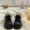 Sapatos de couro estilo britânico para mulheres 2023 Primavera e Outono Novos Plataforma plataforma altura aumentando estilo japonês jk Mary Jane dedão sapatos de camada única