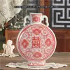 Jarrón de porcelana azul y blanco antiguo estilo chino, adornos florales de escritorio, decoración para mueble de TV de sala de estar, recibidor, estante antiguo