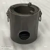 Fogareiro de chá para uma pessoa para uso doméstico, fogareiro externo a carvão, queimando carvão, fogareiro de chá com chama aberta, aparelho para fazer chá, aquecedor de chá, fogareiro à prova de vento