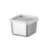 Taza de Salsa de Acero Inoxidable 304 Transfronteriza Kétchup para Ensalada 180 ml / 6 oz Contenedor con Tapa Plato para Salsa a Prueba de Fugas