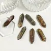 8X31mm Atacado de Fabricante Pedra Ágata Ametista Olho de Tigre Coluna Hexagonal Duplo-Apontada Pedra Solta Acessórios para Colar DIY