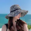 Sombrero de Pescador Flor de Ola para Mujer, Sombrero de Sol con Protección Solar para Verano, Estilo Coreano Versátil para Vacaciones en la Playa, Sombrero de Sol de Ala Ancha para Proteger el Rostro