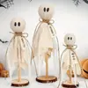 Nuevo para Interior Halloween Estante de Madera Fantasma Decoración de Halloween Muñeca Fantasma de Madera