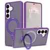 Adecuado para Comercio Exterior S26Ultra Funda de Teléfono Estilo Europeo y Americano Semitransparente Mate Raqueta Soporte Magnético Venta al por Mayor Transfronteriza