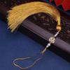 Novo Leque Redondo Estilo Chinês com Pérolas, Pingente de Borla Estilo Antigo, Leque Dobrável DIY, Broche para Qipao, Acessório de Roupa, Pequeno Pingente para Bolsa de Qipao