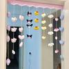 Cortina decorativa para puerta con diseño de perro Jade Gui Love Children, para dormitorio, cocina, entrada, cortina colgante, media cortina con forma de corazón para niña