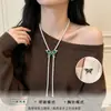 Collar de doble uso de lujo ligero estilo francés para mujer, cadena larga versátil de alta gama para suéter, accesorio para el cuello de diseño de nicho