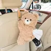 Porta-Lenços para Carro Criativo Fofo Pet Pendurado Caixa de Lenços para Carro Urso de Pelúcia Cartoon Porta-Lenços para Banco Traseiro do Carro