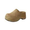 Zapatos casuales tipo mocasín de suela gruesa para otoño e invierno 2026, mules de punta cerrada con tacón grueso para uso exterior, zapatos casuales de plataforma de nuevo estilo para mujer, slip-on