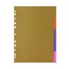Tranbo/Padrão Completo Pasta Índice Colorida Transfronteiriça Página de Classificação 11 Furos A4 Separador Papel 5 Páginas Pp Pasta de Escritório 10