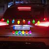 RFM029 Bombilla de luz navideña calcomanía para coche rejilla de panal magnética calcomanía reflectante decoración navideña calcomanía para refrigerador puerta de garaje