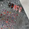 Pegatinas para Uñas de Halloween de Venta Caliente Transfronterizas 5D Gelatina Artificial Sangrientas Divertidas Estéreo Corazón Roto