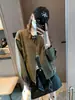 Moqie Songchi Bloque Estilo Coreano Cuello Redondo Simple Holgada Versátil Petite Chaqueta Corta Exterior MQ2021