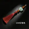 Nuevo colgante de borla de loto de cristal de 13 cm, accesorio decorativo Hanfu, joyería de estilo antiguo, pendientes, charm para bolso, borla colgante