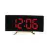 Reloj despertador electrónico luminoso de escritorio multifuncional, creativo, con pantalla grande, arco LED, reloj digital con espejo para el hogar, adornos