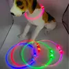 Coleira luminosa para cachorro de corpo inteiro em TPU, carregamento USB, coleira flash para passeios noturnos, coleira anti-perda para animais de estimação