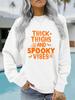 Sudadera con estampado de Halloween y cuello redondo de manga larga informal para mujer, otoño e invierno, transfronteriza entre Europa y Estados Unidos, venta al por mayor