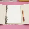 Cuaderno de Mano A5 de Tela Extraíble de Aspecto Elevado, Fresco y Sencillo, Estilo Ins, Cuaderno con Goma Elástica de Hojas Sueltas