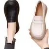 Mocasines sin cordones de suela blanda, Zapatos de mujer bajos y cómodos, Nuevos zapatos versátiles de cuero Primavera 2026, Zapatos para mamá