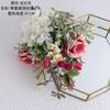 Flor artificial hoja de piano Hortensia rosa letras a mano flor decorativa ramo de boda decoración de pared colgante de pared transfronterizo CF01498