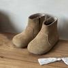 Zapatos para Niños, Botas para Niños Estilo Otoño e Invierno, Zapatos para Bebé Versátiles Estilo Británico Retro, Botines Cortos para Niñas de Gamuza