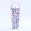 Taza de Coche con Asa de 30 oz Taza de Doble Capa de Acero Inoxidable Termo Taza de Hielo 900 ml Taza Popular de Shopee