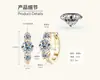 Comercio Exterior Al por Mayor Pendientes Personalizados para Hombre y Mujer Plata de Ley S925 Color D Pendientes de Moissanita Diseño Geométrico Estilo Elegante y Sencillo