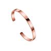 Explosiones Europeas y Americanas Pulsera Abierta en forma de C de Acero Inoxidable de 6 mm Brillante para Mujer de Tres Colores Personalidad Inspiradora Pulsera Versátil de Moda