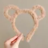 Faixa de Cabelo Fofa para Lavar o Rosto Faixa de Cabelo de Desenho Animado Faixa Especial para Máscara Facial Faixa de Cabelo com Orelhas de Urso de Pelúcia