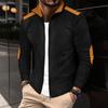 Chaqueta informal de otoño para hombre, de manga larga, con cuello vuelto, bordada en la muñeca y cremallera, para jóvenes.