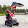Cargadora compacta multifuncional averiada de interior Puede entrar al elevador para limpiar basura Carretilla elevadora pequeña Cargadora de orugas