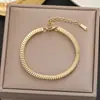 Centenas de Pulseiras Meichen Europeias e Americanas Ouro 18K Não Desbota Aço Titânio Femininas Simples e Versáteis Ins Personalizadas Moda Joias de Mão