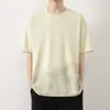Camiseta de manga corta con cuello redondo para hombre, nueva de verano, color liso, estampada, de alta calidad, casual, holgada, moderna, camiseta top versátil