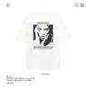 Camiseta de Manga Curta Estilo Americano Pesada Tendência com Estampa de Personagem para Homens e Mulheres, Algodão Puro, Corte Solto, Nova Peça de Atacado para Comércio Exterior Transfronteiriço