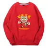 Sudadera 2026 Año del Caballo para Hombres y Mujeres, Conjunto de Pareja Cuello Redondo, Ropa Roja para el Año de Nacimiento, Evento de Fiesta de Año Nuevo, Algodón de Manga Larga