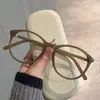 Armazón de Gafas Pequeño de Gama Alta para Mujer con Graduación Marco Negro Tr90 Gafas Ojo de Gato Lisas Anti-Luz Azul Marco para Miopía