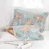 Fundas de Almohada de Algodón Puro Estilo Nuevo, un Par de Fundas de Almohada para Pareja del Hogar Hechas de Gasa, Algodón Simple, No Sueltan Pelusa, con Lazos, Engrosadas