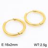 Brincos Redondos Banhados a Ouro 18K Transfronteiriços Design Nicho Versátil Aço Inoxidável 304 Brincos de Argola para Homens e Mulheres