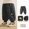 Calça Kaka Panda com forro de fleece infantil, calça esportiva para meninos, vestuário de inverno, calça comprida de outono e inverno para meninas, calça de moletom de inverno para bebê