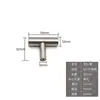 Manijas de tiro en forma de T de acero inoxidable moderno y minimalista, sólidas y huecas, accesorios de doble orificio para puertas de gabinetes y armarios, venta al por mayor