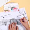 Juego de reglas weibo premio para estudiante de primaria papelería set lindo cuadrado niños y niñas material escolar para niños triángulo